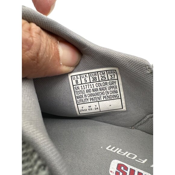 Skechers Bobs Size 8 Memory Foam Sport Slip-Ins Gray Lightweight Mesh Upper - Picture 7 of 9